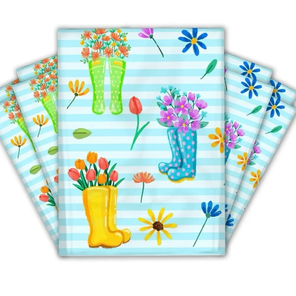 25 CT 10x13 Rubber Boots Poly Mailers Premium Bags